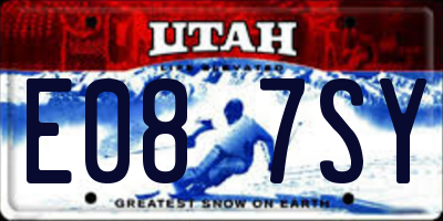UT license plate E087SY