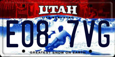 UT license plate E087VG