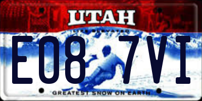 UT license plate E087VI