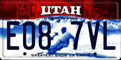 UT license plate E087VL