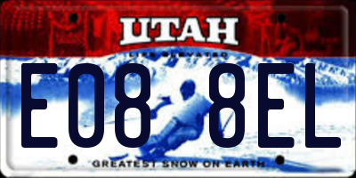 UT license plate E088EL