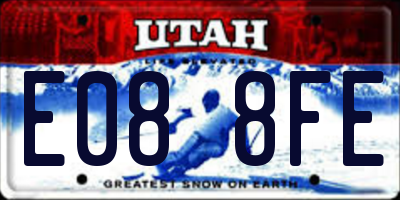 UT license plate E088FE
