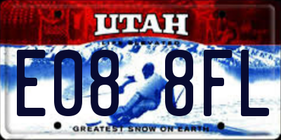 UT license plate E088FL