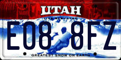 UT license plate E088FZ