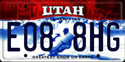 UT license plate E088HG