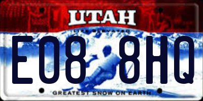 UT license plate E088HQ