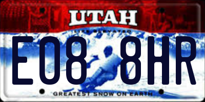 UT license plate E088HR