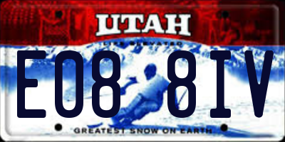 UT license plate E088IV
