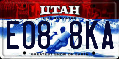 UT license plate E088KA