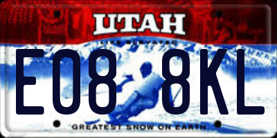 UT license plate E088KL
