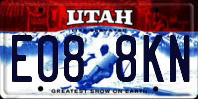 UT license plate E088KN