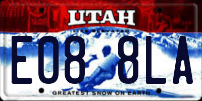 UT license plate E088LA