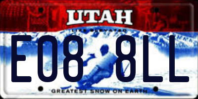 UT license plate E088LL