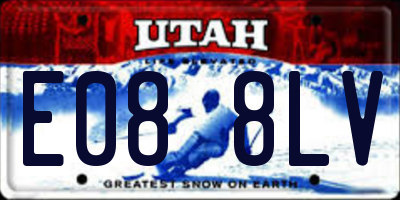 UT license plate E088LV