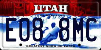 UT license plate E088MC