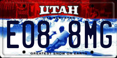 UT license plate E088MG