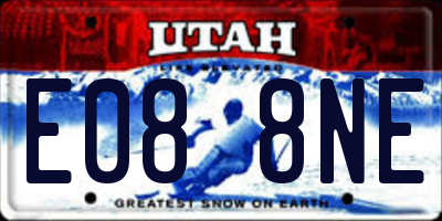 UT license plate E088NE