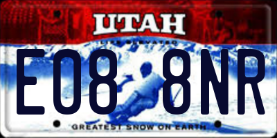 UT license plate E088NR