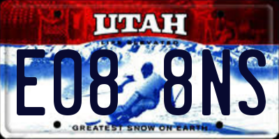 UT license plate E088NS
