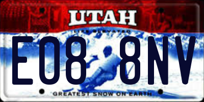UT license plate E088NV