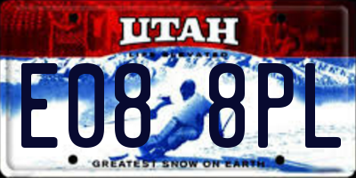 UT license plate E088PL