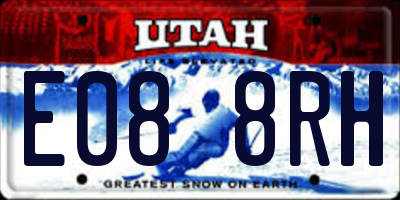 UT license plate E088RH