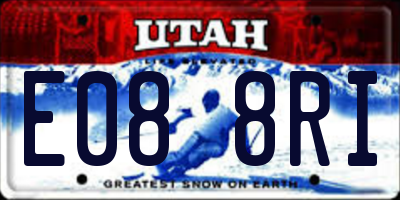 UT license plate E088RI