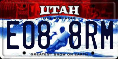 UT license plate E088RM