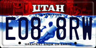 UT license plate E088RW