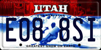 UT license plate E088SI
