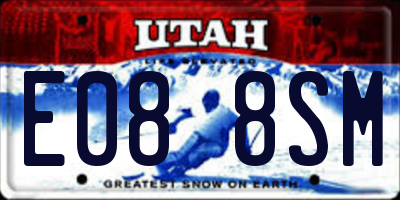 UT license plate E088SM