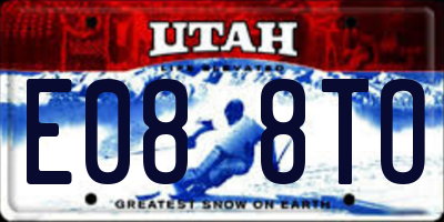 UT license plate E088TO