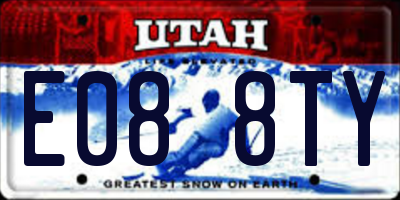 UT license plate E088TY