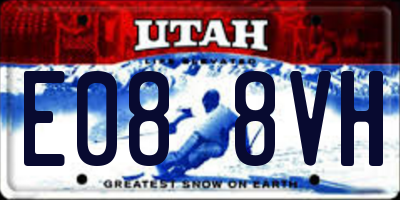 UT license plate E088VH