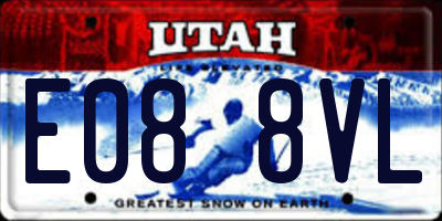 UT license plate E088VL