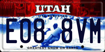 UT license plate E088VM
