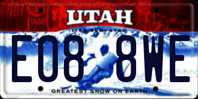 UT license plate E088WE