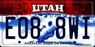 UT license plate E088WI