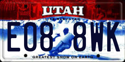 UT license plate E088WK