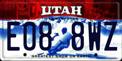 UT license plate E088WZ