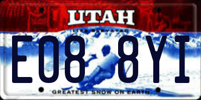 UT license plate E088YI