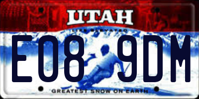 UT license plate E089DM