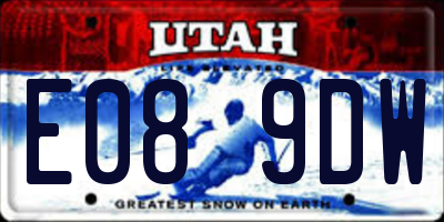 UT license plate E089DW