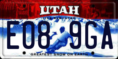UT license plate E089GA