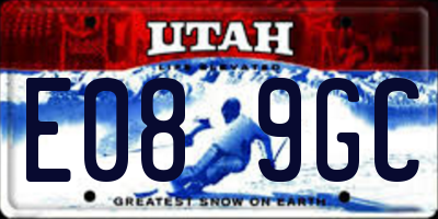 UT license plate E089GC