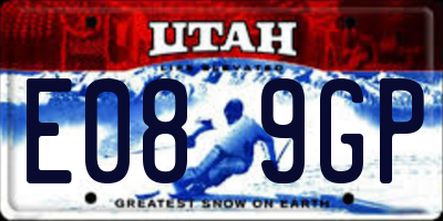 UT license plate E089GP