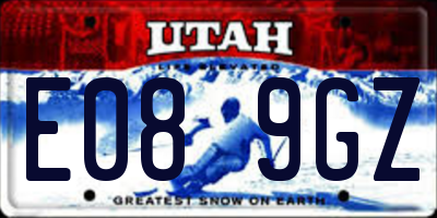 UT license plate E089GZ