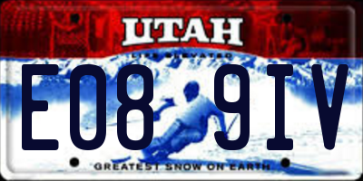 UT license plate E089IV