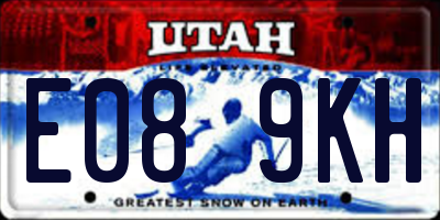 UT license plate E089KH