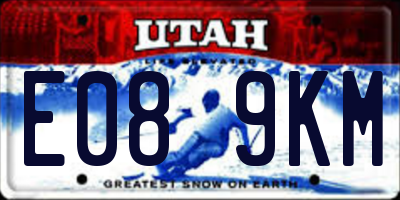 UT license plate E089KM